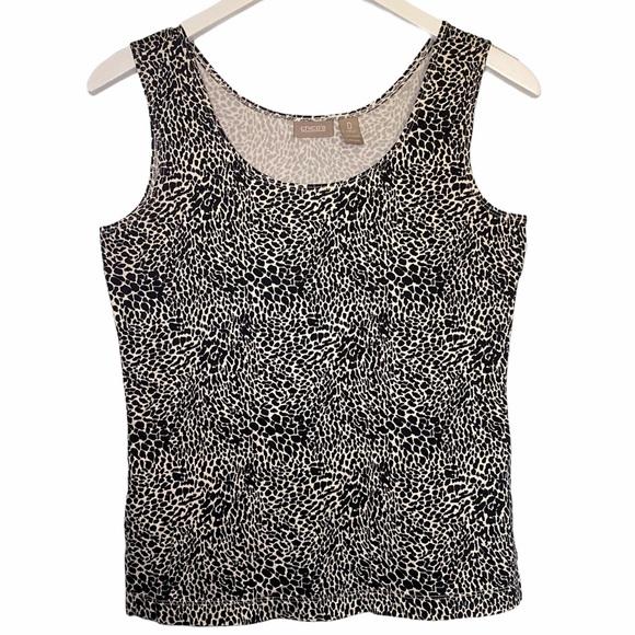 Chico's Tops - 5/$25 | CHICO’S 0 Animal Print Scoop Neck Tank Top